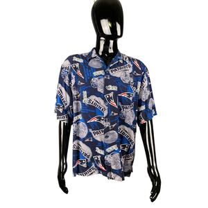 NFL Team Apparel Button Up Shirt / Patriots / Men’s Sz L